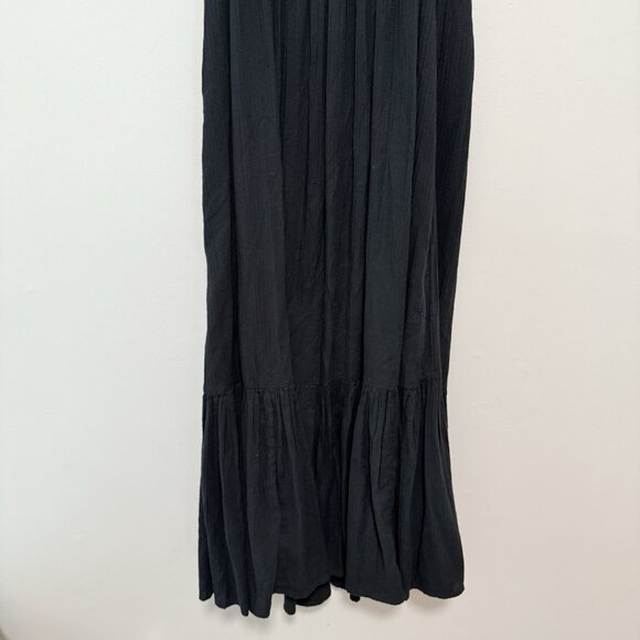 J. Crew Black Ruffle Beach Dress‎ in Airy Gauze Size Small/Medium - Picture 6 of 9